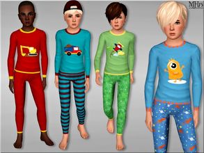 Sims 3 — S3 Lil Lads Pyjamas  by Margeh-75 — Cute comfy cosy pyjamas for boys this time. 5 versions available 4 seen in