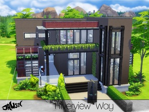 Sims 4 — Riverview Way by Jaws3 — A spacious, modern home prefect for any sim family. Features include: three bedrooms
