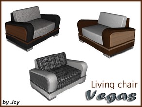 Sims 4 — Living Chair Vegas by Joy6 — Modern living chair in leather and fabric Color options : 3
