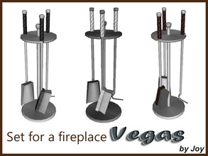Sims 4 — Set for a fireplace Vegas by Joy6 — Set for cleaning fireplace Color options : 3