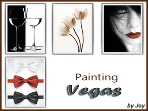 Sims 4 — Painting Vegas by Joy6 — Images in contrast style Color options : 4
