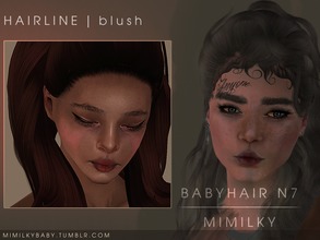 Sims 3 — Mimilky | Babyhair N7_hairline by Daerilia — Separate design: babyhair N7_hairline Blush category Custom