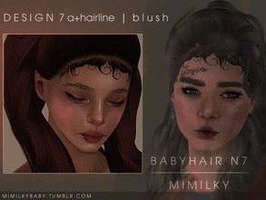 Sims 3 — Mimilky | Babyhair N7_a+hairline by Daerilia — Separate design: babyhair N7_a+hairline Blush category Custom