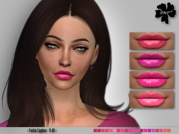 Sims 4 — IMF Fushia Lipgloss N.40 by IzzieMcFire — Fushia Lipgloss N.40 contains 20 colors. Standalone item with