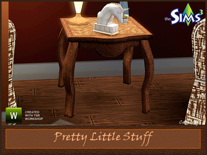 Sims 3 — Pretty Little Stuff End table by Cashcraft — End table is embossed with a decorative design and its legs are