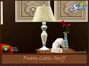 Sims 3 — Pretty Little Stuff Table Lamp by Cashcraft — Add warm lighting to your home with a unique table lamp in many
