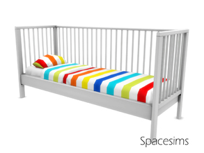 Sims 4 — Liam kids' room - Single bed by spacesims — Designed for small rooms, this single bed is great for sleep and