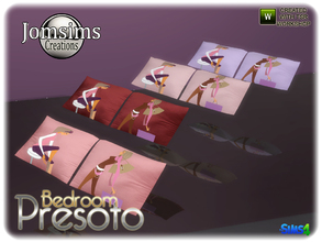 Sims 4 — presoto cushions bed by jomsims — presoto cushions bed