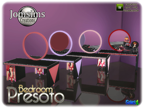 Sims 4 — presoto vanity table mirror by jomsims — presoto vanity table mirror. find in category floor mirror