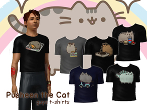 Sims 3 — Pusheen The Cat T-Shirts for Guys by Downy Fresh — Pusheen The Cat T-Shirts! Based on the books by Claire Belton