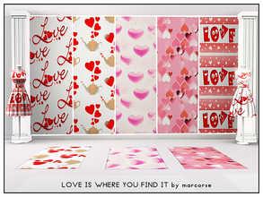 Sims 3 — Love Is Where You Find It_marcorse by marcorse — Five collected patterns centred around Love and the Heart