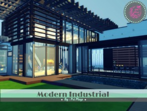 Sims 4 — Modern Industrial Home by PxiPlays — Modern Industrial house is built in Oasis Springs at the Arid Ridge lot