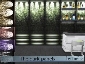 Sims 4 — The dark panels by Ineliz — A set of wallpaper in 5 colors.