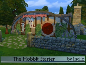 Sims 4 — The Hobbit Starter by Ineliz — A small one bedroom house, which is under $20,000. Requires CC's: