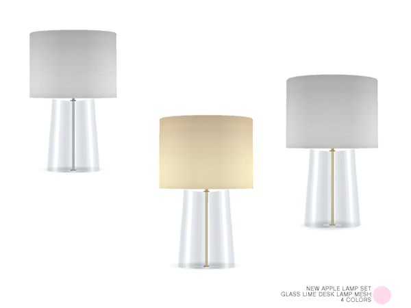 Sims 4 — Glass Lime Desk Lamp Mesh by DOT — Glass Lime Desk Lamp Mesh by DOT of The Sims Resource