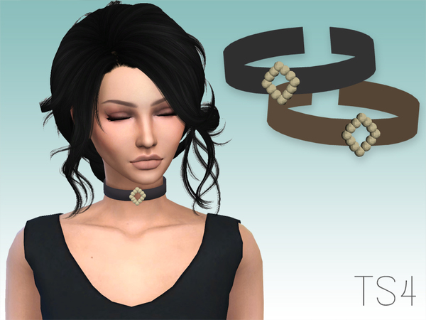 Sims 4 — GrafitySims - Rubia Choker by GrafitySims — A new choker for your female sims! Enjoy! 2 colors Mesh by me Bone