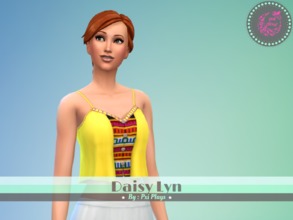 Sims 4 — Daisy Lyn by PxiPlays — Daisy Lyn is a flower inspired sim. (obviously) LOL She is a young adult sim. Hope you