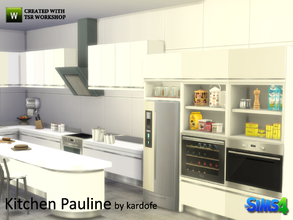 Sims 4 — kardofe_Kitchen Pauline by kardofe — Kitchen, metal and melamine high gloss, in four different color options,