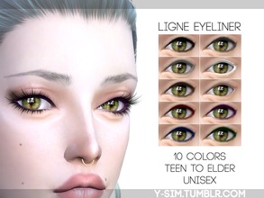 Sims 4 — [ Y ] - Ligne Eyeliner by Y-Sim — Waterline eyeliner for your everyday minimalist look. Hope you like it! 10