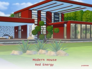 Sims 4 — Modern House Red Energy - NO CC by yvonnee2 — Modern House Red Energy - comfortable modern house for single and