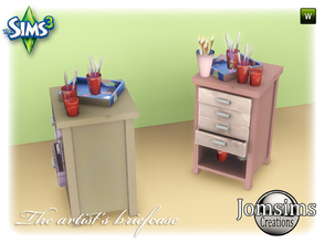 Sims 3 — The artist's briefcase end table 2 by jomsims — The artist's briefcase end table 2