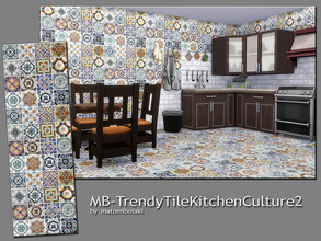 Sims 4 — MB-TrendyTileKitchenCulture2 by matomibotaki — MB-TrendyTileKitchenCulture2, lovely and charming tile wall with