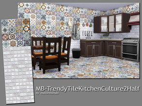 Sims 4 — MB-TrendyTileKitchenCulture2Half by matomibotaki — MB-TrendyTileKitchenCulture2Half, lovely and charming tile