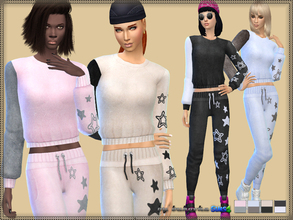 Sims 4 — Set Stars by bukovka — A set of soft velor. Includes: pants and a sweater. Designed for women of all ages, is