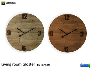 Sims 4 — kardofe_Living room Gloster_Clock by kardofe — Wall clock, made of wooden boards 