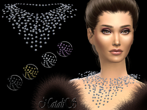 Sims 4 — NataliS_Rhinestone crystal necklace by Natalis — Fantasy rhinestone crystal necklace. 5 colors. TF-FA-FE