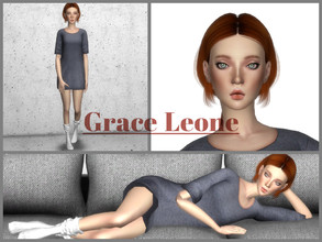 Sims 4 — Grace Leone by _Tea_ — Hello everyone! Here I am again with another sim :) Her name is Grace Leone, and her