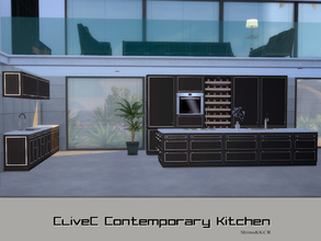 Sims 4 — Kitchen CliveC Contemporary by ShinoKCR — Contemporary Kitchen Furniture inspired by Clive Christian - Part of