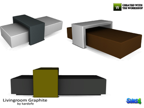 Sims 4 — kardofe_Livingroom Graphite_CoffeeTable by kardofe — Coffee table, minimalist design, in three different options