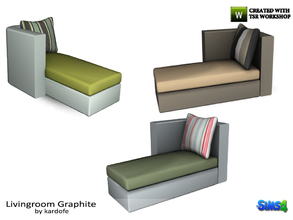 Sims 4 — kardofe_Livingroom Graphite_Modular Sofa-Chaise longue by kardofe — Option 1 of Chaise longue, can be used as a