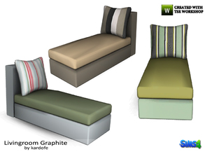 Sims 4 — kardofe_Livingroom Graphite_Modular Sofa-Chaise longue2 by kardofe — Option 2 of Chaise longue, can be used as a