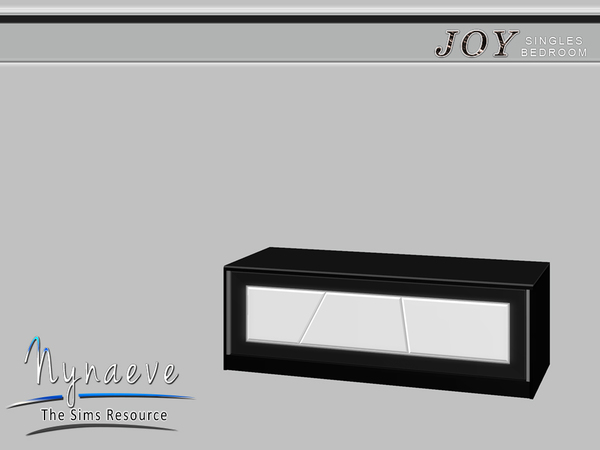 Sims 4 — Joy Sideboard by NynaeveDesign — Joy Singles Bedroom - Sideboard Located in: Storage - Dressers Price: 500
