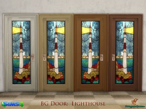 Sims 4 — BG Door: Lighthouse by DragonQueen — A necessary nautical element for sea loving Sim decor. Do NOT upload this