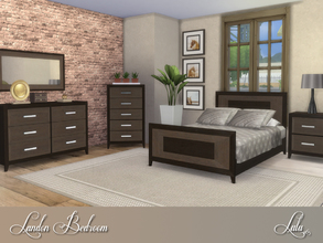 Sims 4 — Landon Bedroom  by Lulu265 — Add the Landon Bedroom Collection to your bedroom for a rustic yet stylish look,
