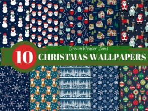 Sims 4 — Christmas Wallpapers by DreamWeaver_Sims — Set with Creations - Click here to show all - 10 Christmas wallpapers