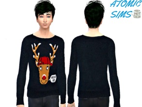 Sims 4 — Art Rudolph sweater for men by Daweesims — New sweater for your sims! I hope like it! Don't forget to visit my