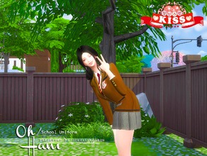 Sims 4 — PLAYFUL KISS - School Uniform -Perfect Patio and mesh needed by iCedxLemonAde — ONE swatch l Girl's Version