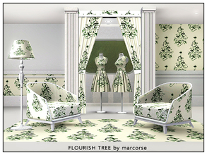 Sims 3 — Flourish Tree_marcorse by marcorse — Abstract pattern: Christmas tree formed with style elements and flourishes.