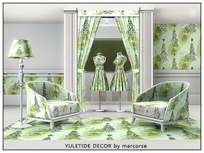 Sims 3 — Yuletide Decor_marcorse by marcorse — Abstract pattern: Stars and ornaments creating a simple Christmas