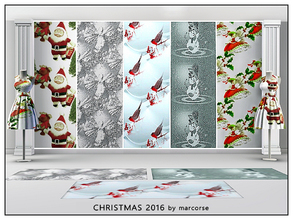 Sims 3 — Christmas 2016_marcorse by marcorse — Five selected Christmas patterns for your Sim celebrations. All are found