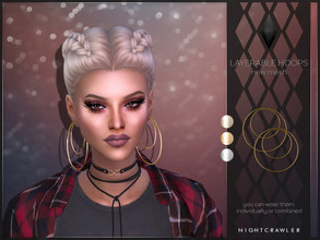 Sims 4 — Nightcrawler-Layerable Hoops by Nightcrawler_Sims — NEW MESH TF/EF All lods 2 diferent sizes that you can wear