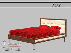 Sims 3 — Joy Double Bed by NynaeveDesign — Joy Bedroom - Double Bed Located in: Comfort - Beds Price: 3000 Tiles: 3x2
