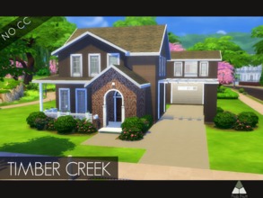 Sims 4 — Timber Creek by ProbNutt — The dramatic two-story foyer of the sophisticated Lopez makes every entrance grand!