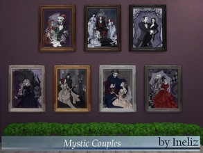 Sims 4 — Mystic Couples by Ineliz — The Mystic Couples: Beauty and the Beast, Gomez and Morticia, Dracula and brides, The
