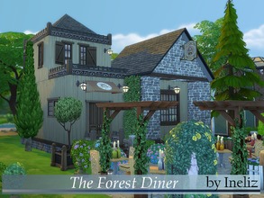 Sims 4 — The Forest Diner by Ineliz — The Forest Diner is a small restaurant, that specializes was designed with real