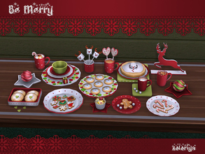 Sims 4 — Be Merry by soloriya — Decorative Christmas set. Includes 15 decorative objects. Each object can be found in